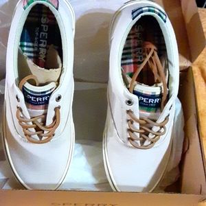Sperry striper II canvas off-white